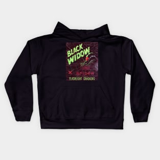 Back Widow Fireworks Kids Hoodie